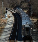 Amtrak 20 knocks down the Blackwater Creek signal on its way  to Washington and beyond.
